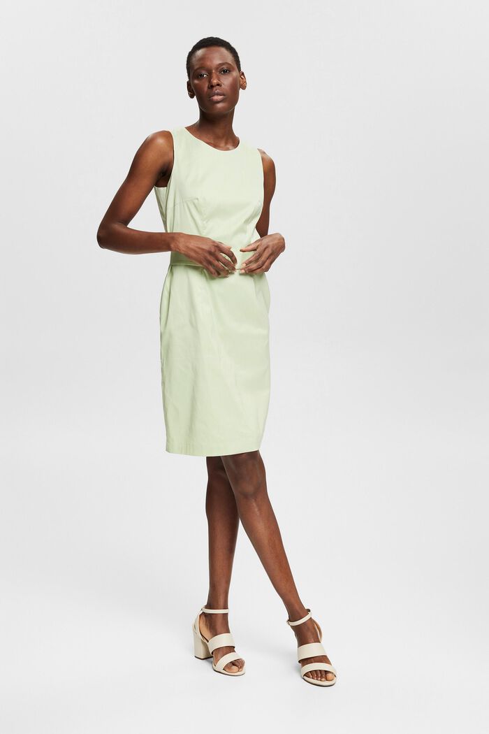Kleid mit fixiertem Taillengürtel, PASTEL GREEN, detail image number 1
