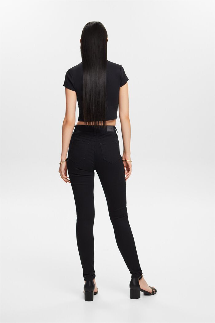 Skinny Jeans mit hohem Bund, BLACK RINSE, detail image number 3