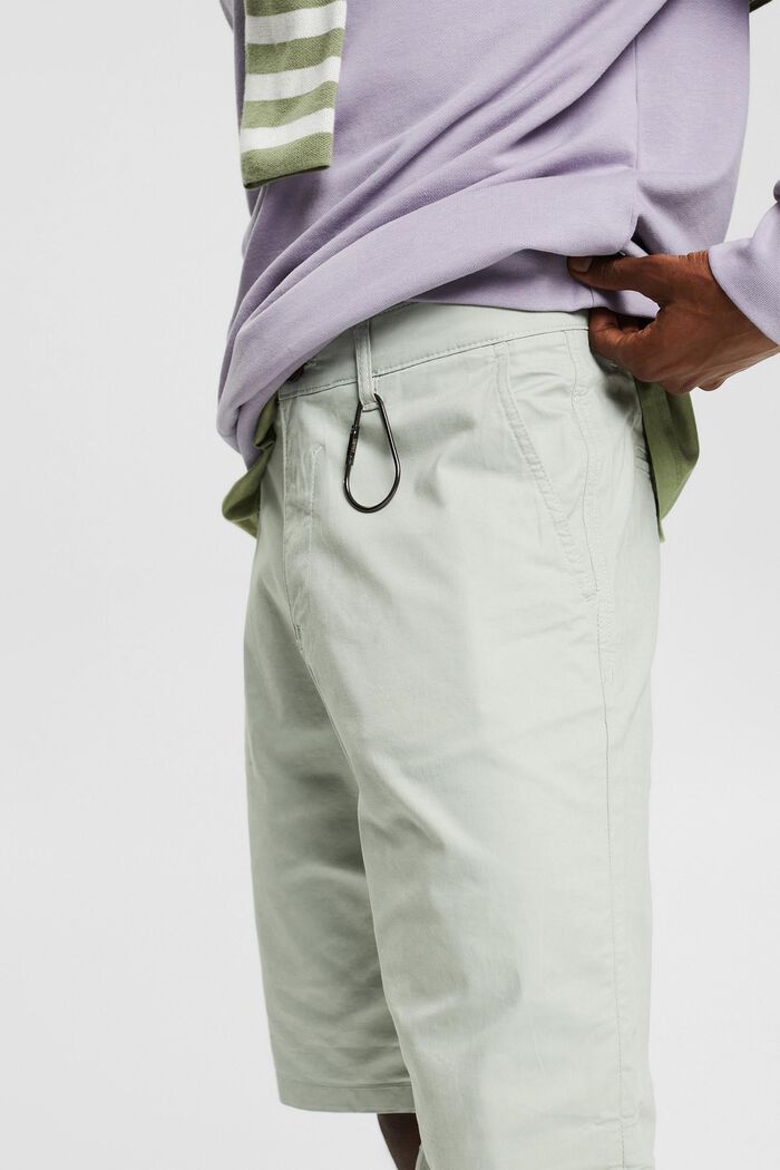 Pantalon court en coton biologique, LIGHT KHAKI, detail image number 2