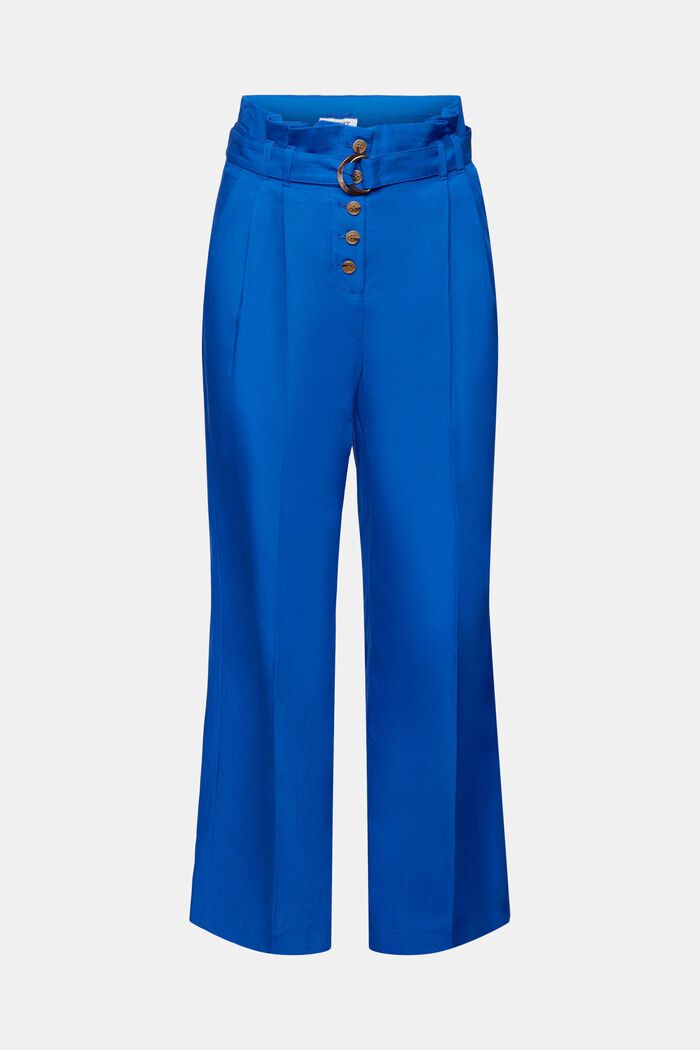 Mix and Match: Verkürzte Culotte mit hoher Taille, BRIGHT BLUE, detail image number 7