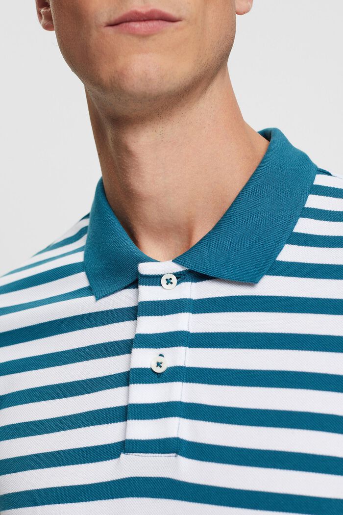 Polo rayé coupe Slim Fit, PETROL BLUE, detail image number 2