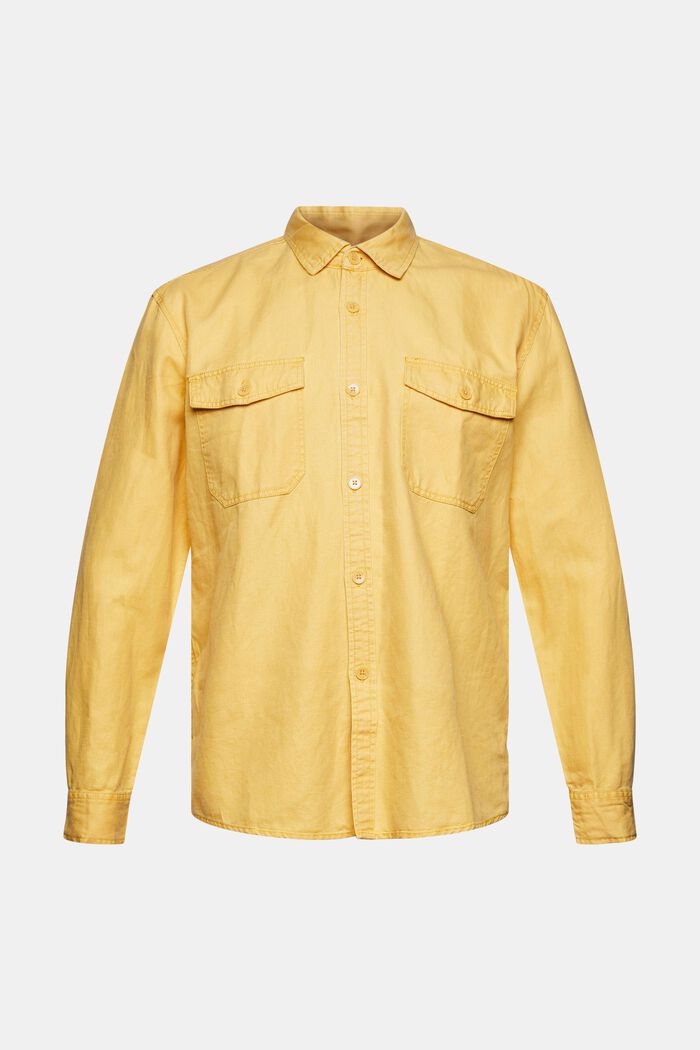 En lin mélangé : chemise oversize