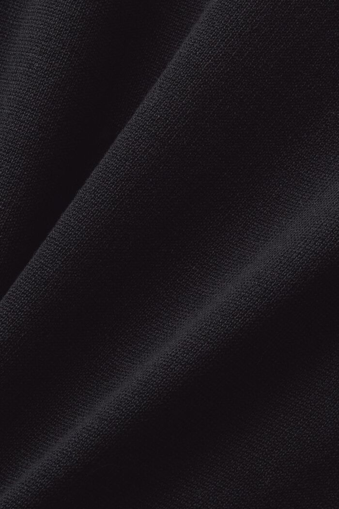 Robe en maille à col droit longueur midi, BLACK, detail image number 3