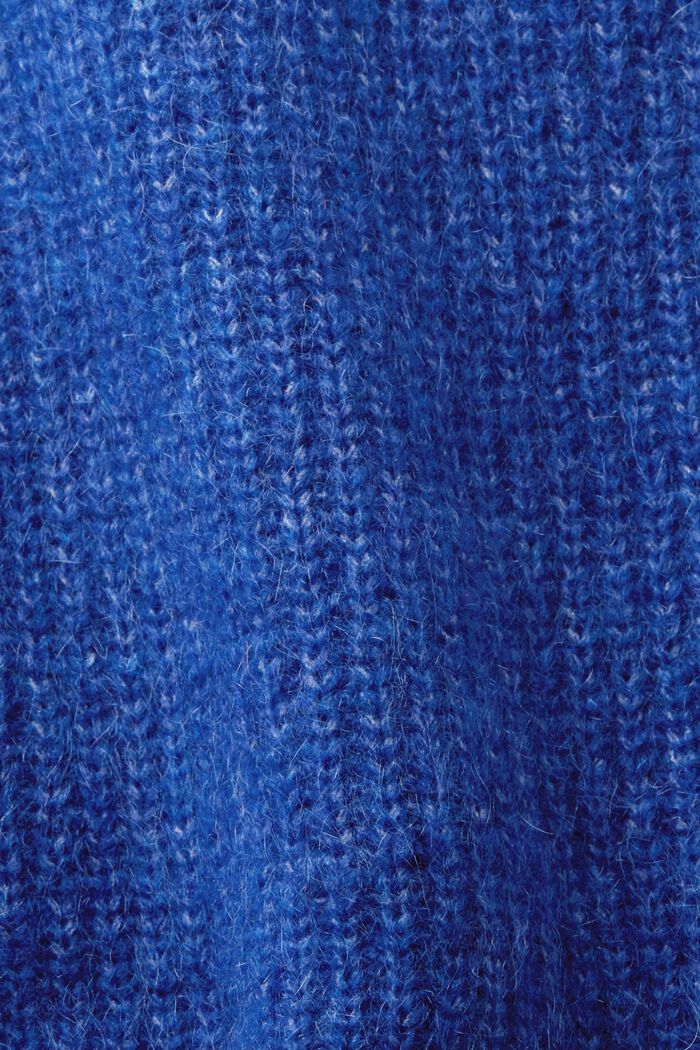 Poncho à col roulé ouvert sur les côtés, BRIGHT BLUE, detail image number 5