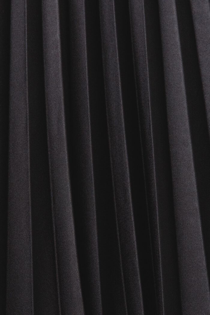 Jupe plissée longueur midi dotée d’une ceinture, BLACK, detail image number 6