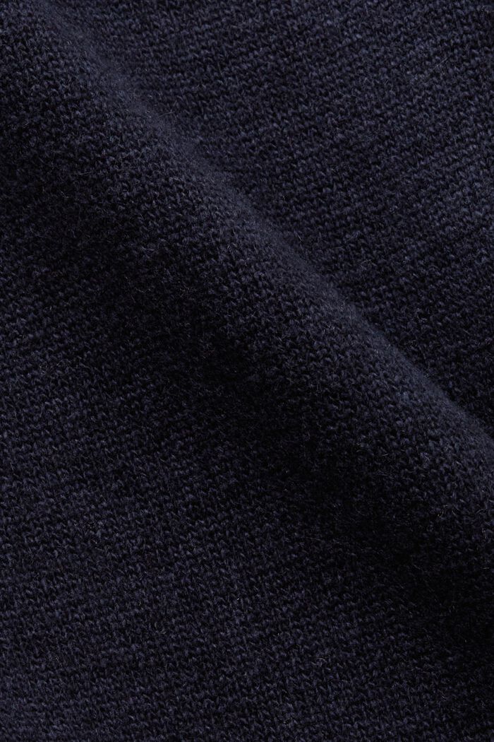 Cardigan à col en V en laine mélangée, NAVY, detail image number 5
