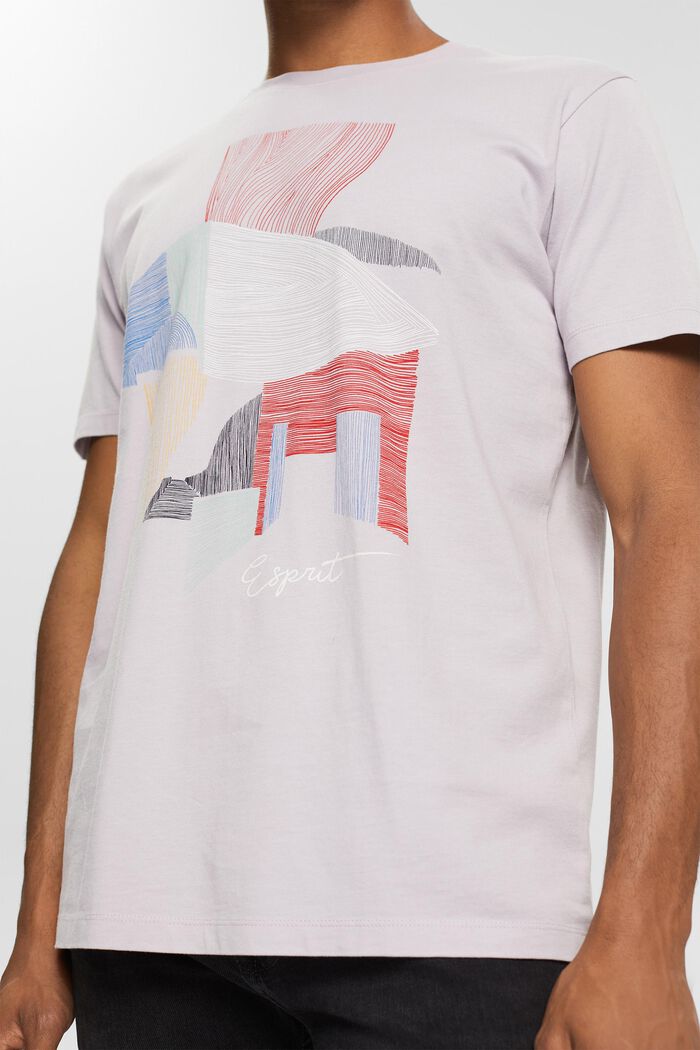 Jersey-T-Shirt mit Frontprint, LAVENDER, detail image number 0