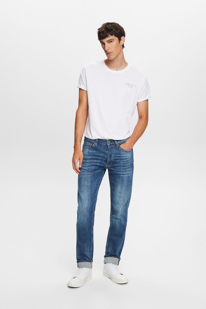 Selvedge Jeans – gerade Passform, mittelhoher Bund, BLUE MEDIUM WASHED, detail image number 5
