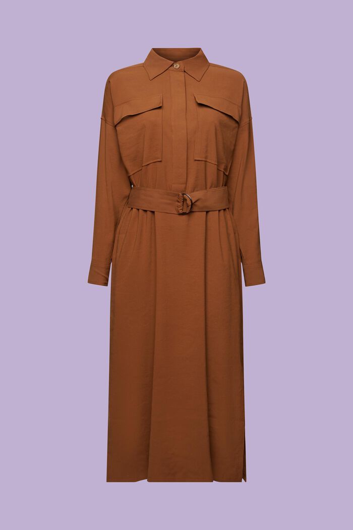 Robe-chemise oversize de longueur midi, BARK, detail image number 6