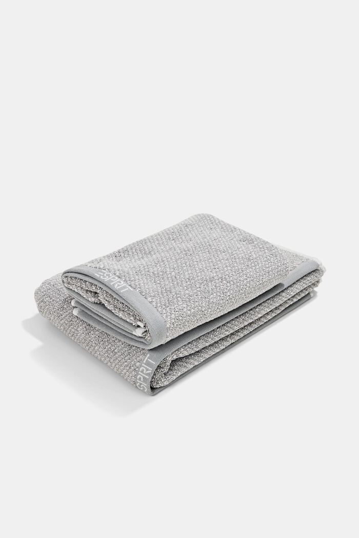 Meliertes Handtuch, 100 % Baumwolle, STONE, detail image number 0