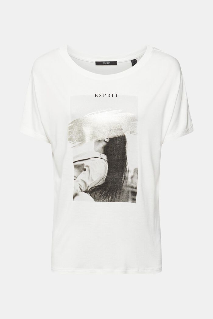 Print-T-Shirt, LENZING™ ECOVERO™, OFF WHITE, detail image number 2
