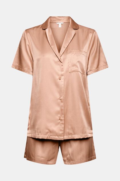Satin-Pyjama mit LENZING™ ECOVERO™