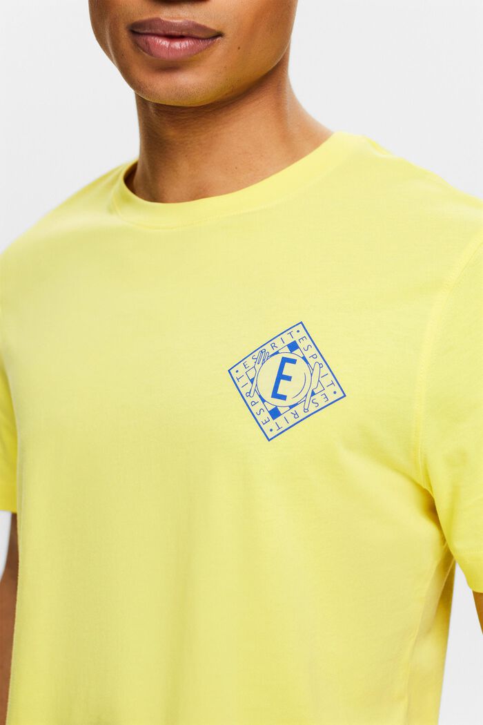 T-shirt en jersey de coton animé d’un logo, PASTEL YELLOW, detail image number 3
