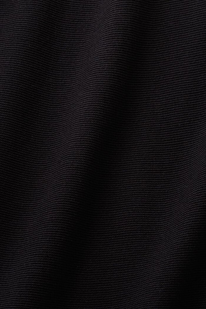 Robe longueur midi côtelée sans manches, BLACK, detail image number 4