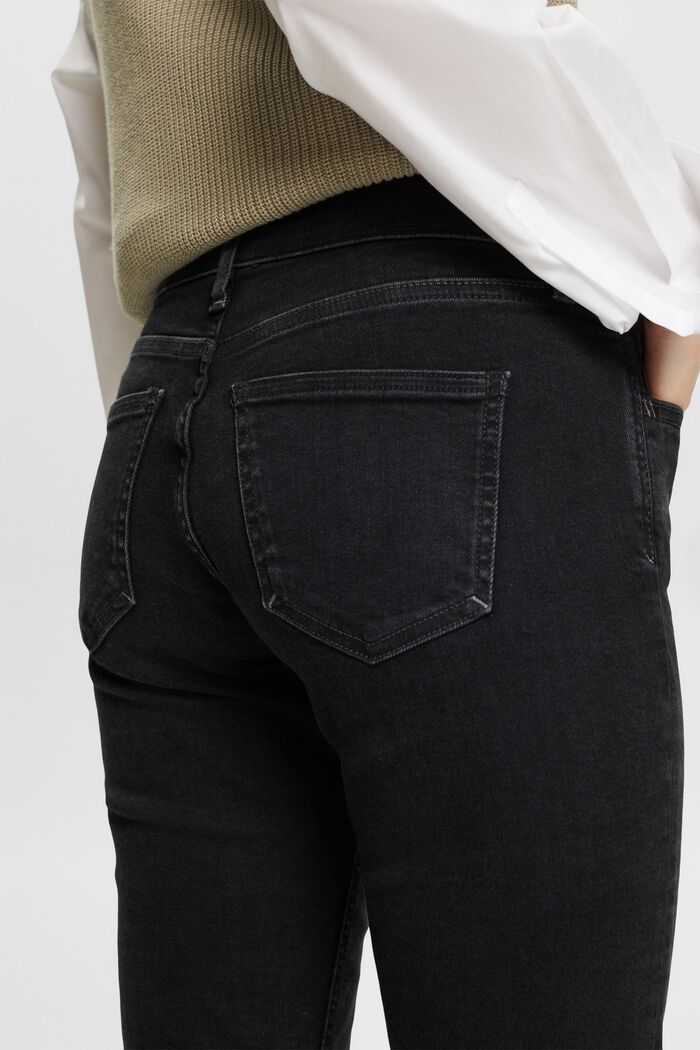 En matière recyclée : le jean stretch de coupe Slim Fit, BLACK RINSE, detail image number 4