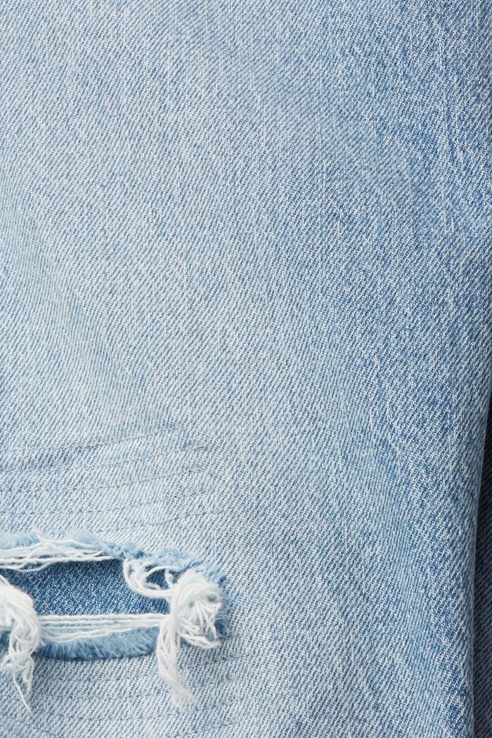 Slim-Fit-Jeans mit geripptem Detail, BLUE MEDIUM WASHED, detail image number 6