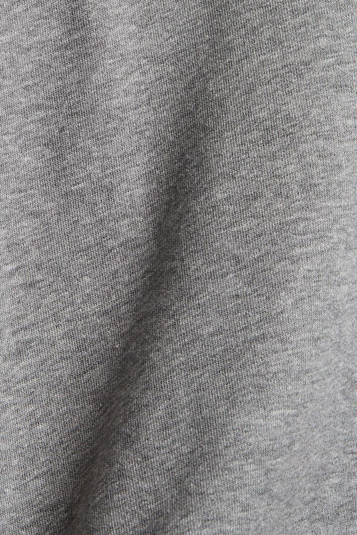 Sweat à capuche en coton biologique mélangé, MEDIUM GREY, detail image number 4