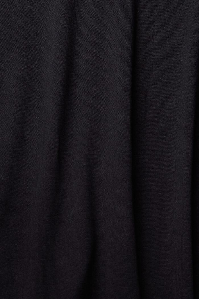 T-shirt à manches longues boutonnées, LENZING™ ECOVERO™, BLACK, detail image number 5