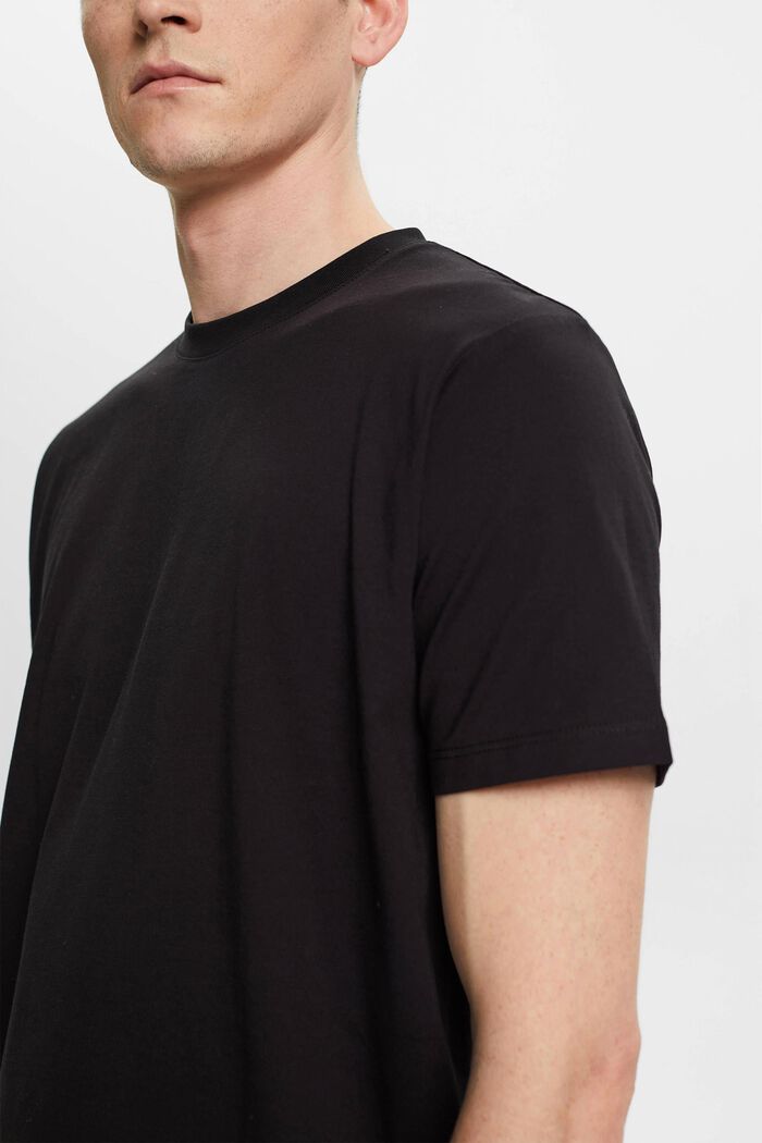 T-shirt en jersey à col ras-du-cou, BLACK, detail image number 2