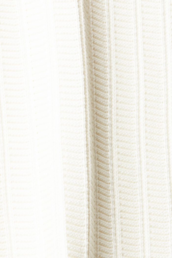 Pull-over épais à zip court, OFF WHITE, detail image number 4