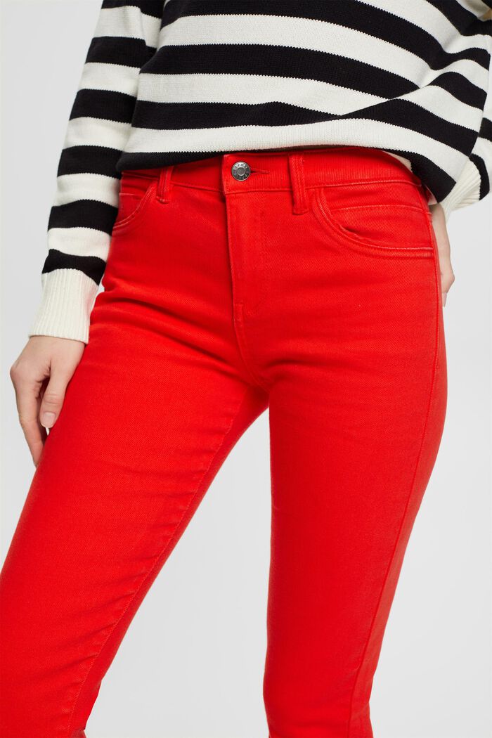 Mid-Rise-Stretchjeans in Slim Fit, RED, detail image number 2