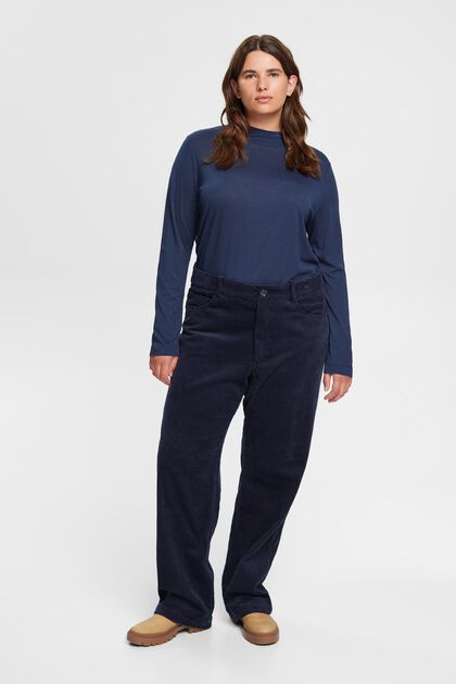 Pantalon CURVY en velours côtelé, 100 % coton