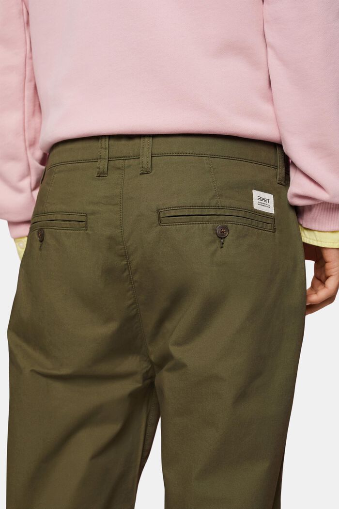 Shorts im Chino-Style aus nachhaltiger Baumwolle, DARK KHAKI, detail image number 4