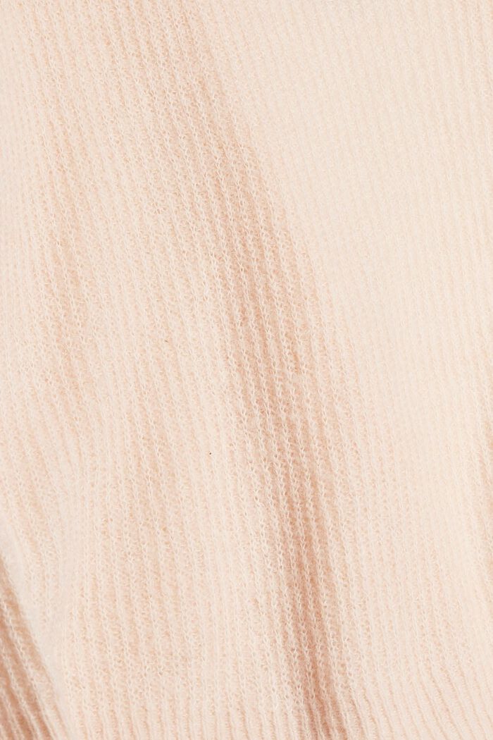 À teneur en laine/alpaga : le cardigan à effet cache-cœur, NUDE, detail image number 1