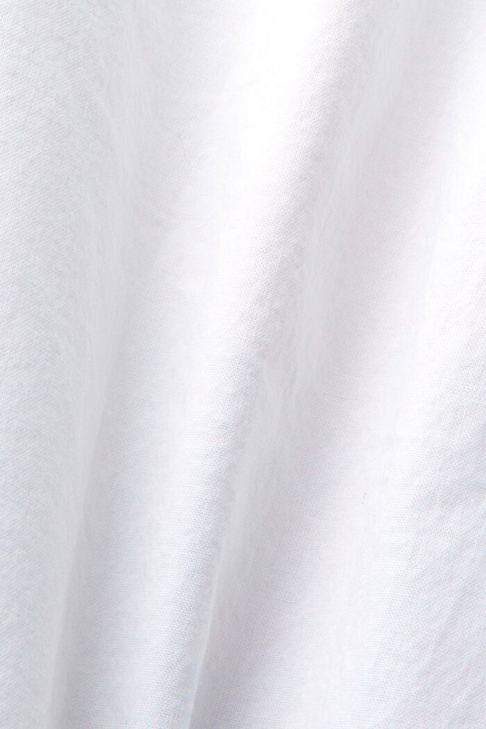 Bluse mit Stickerei, 100 % Baumwolle, WHITE, detail image number 4