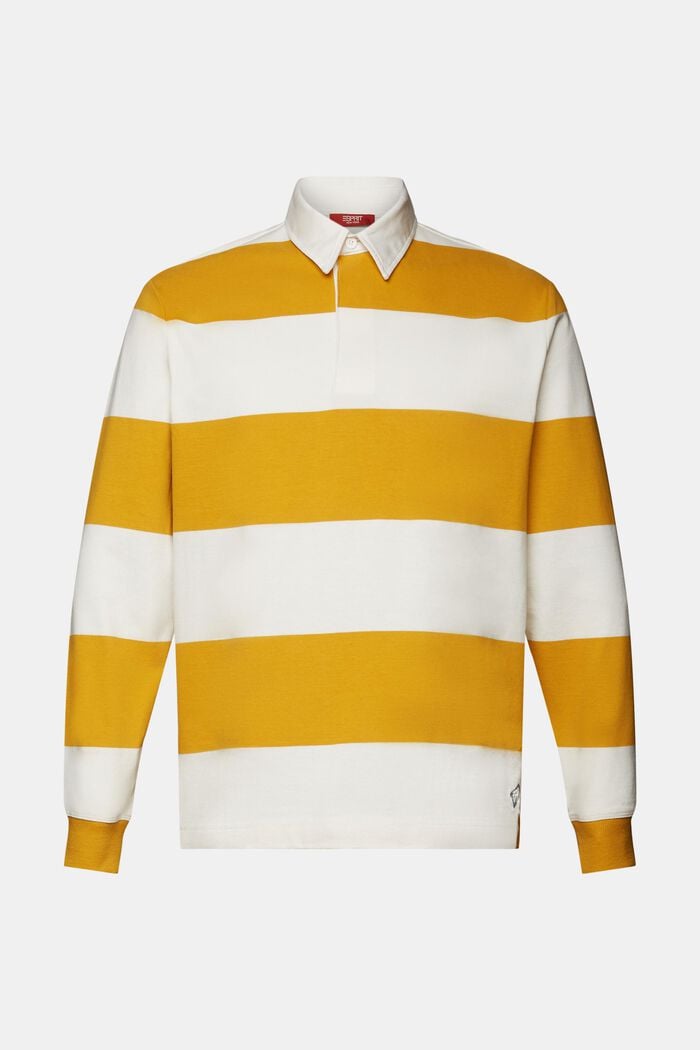 Polo de rugby à rayures, AMBER YELLOW, detail image number 5