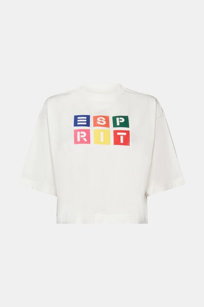 T-shirt en coton orné d’un logo brodé