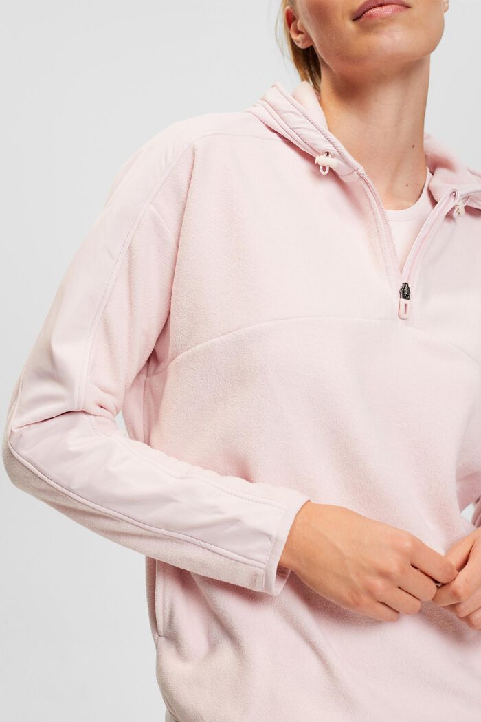 Fleece-Sweatshirt mit Kapuze, LIGHT PINK, detail image number 2