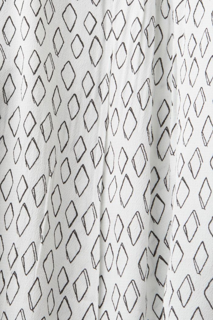 Crêpe-Bluse mit V-Ausschnitt und Print, OFF WHITE, detail image number 4