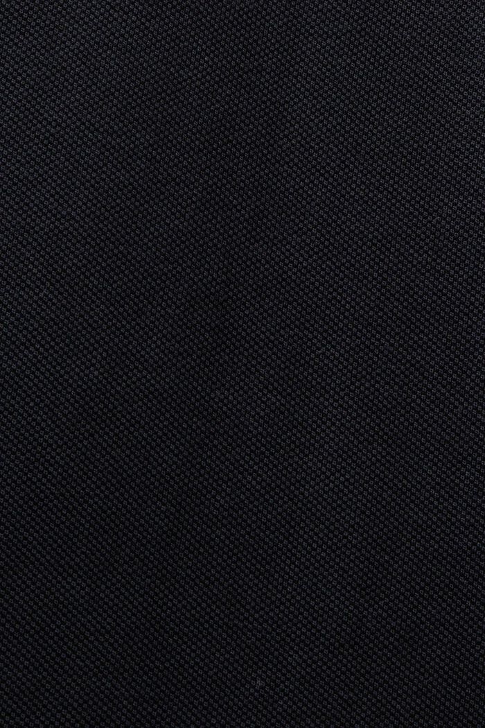 Polo en maille piquée de coton, BLACK, detail image number 5