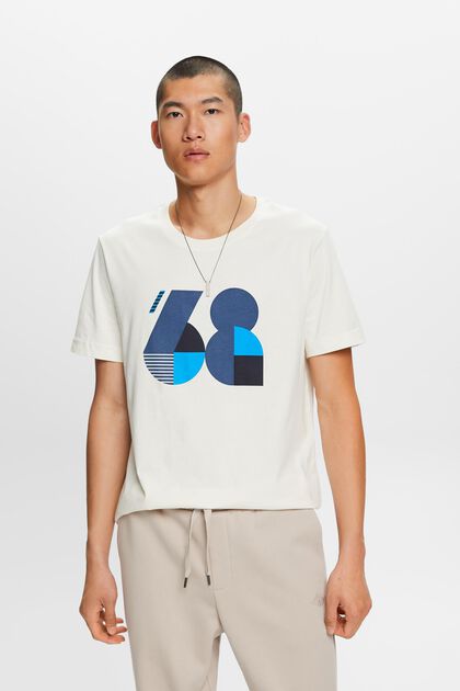 Bedrucktes Jersey-T-Shirt, 100 % Baumwolle