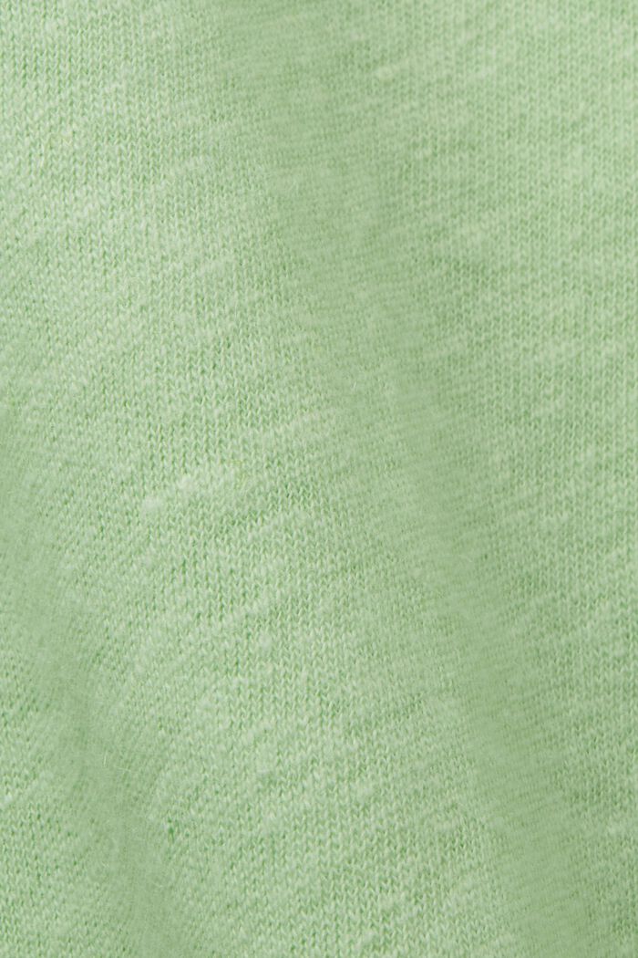 CURVY T-Shirt aus Baumwolle-Leinen-Mix, CITRUS GREEN, detail image number 1