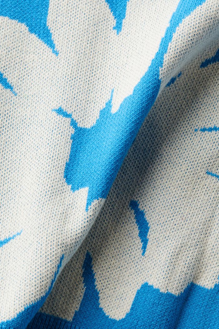 Jacquard-Sweatshirt aus Baumwolle, BLUE, detail image number 5