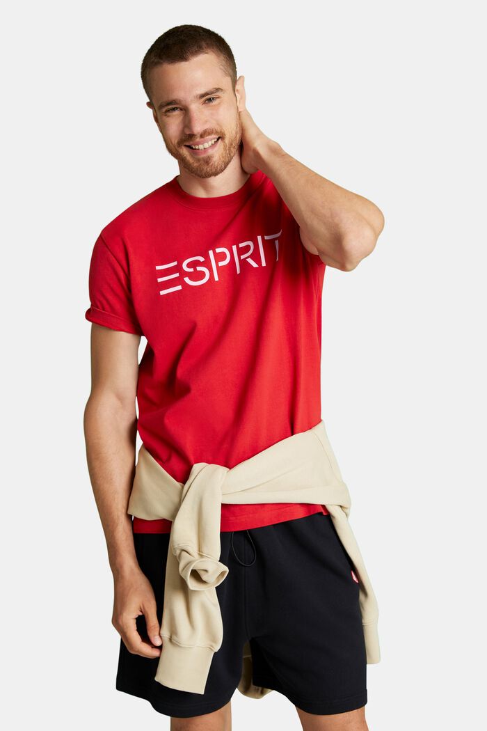 T-shirt en jersey de coton unisexe à logo, RED, detail image number 0
