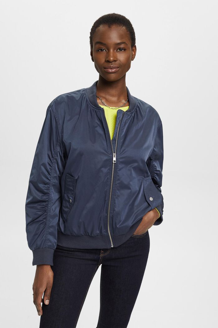 Leichte Jacke im Bomber-Style, NAVY, detail image number 0