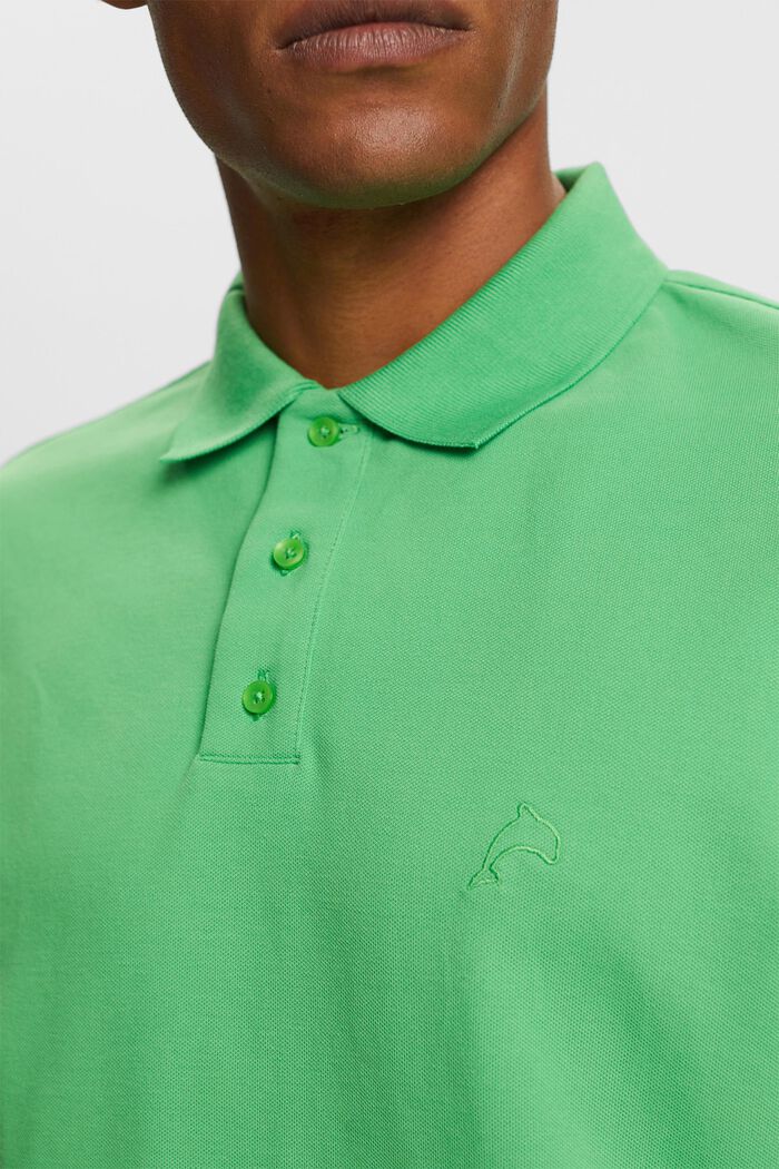 Charakteristisches Piqué-Poloshirt, GREEN, detail image number 2