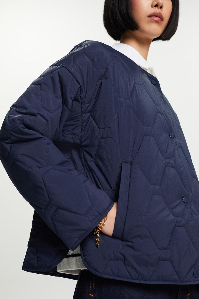 Recyclée : la veste matelassée légère, NAVY, detail image number 2