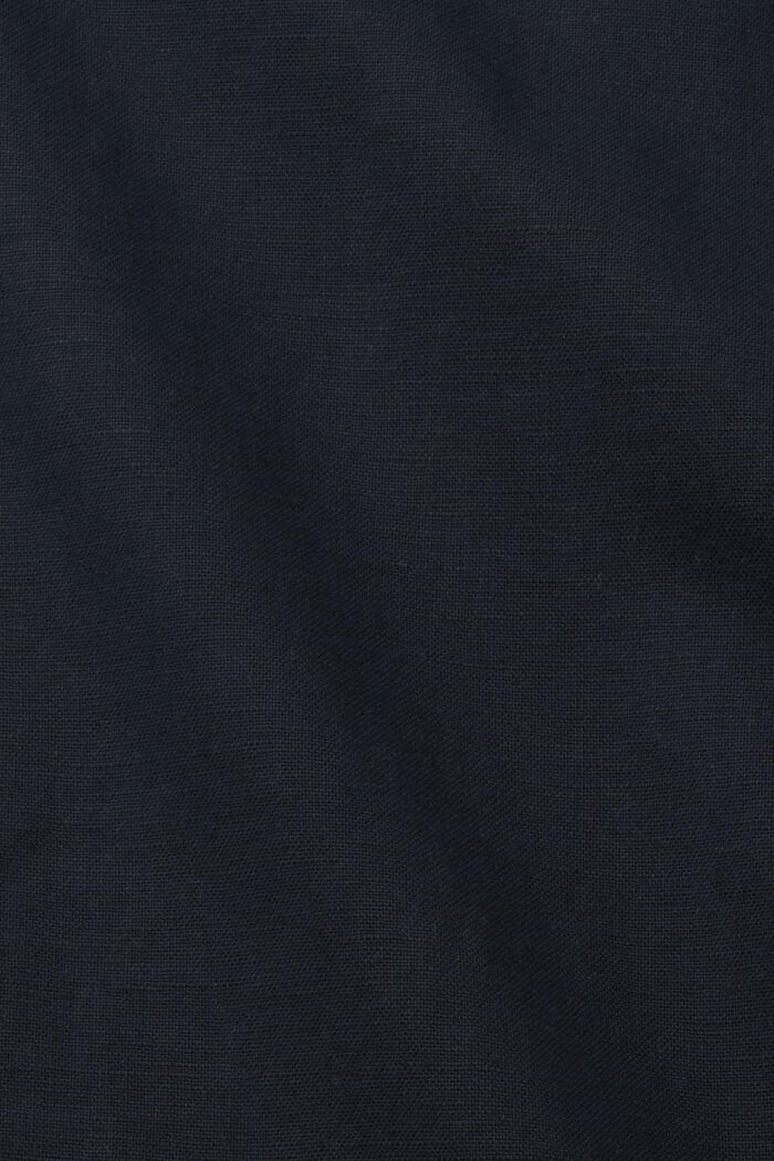 Hose aus Baumwoll- und Leinenmix, BLACK, detail image number 5