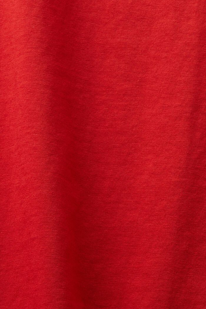 T-Shirt mit Rundhalsausschnitt, DARK RED, detail image number 5