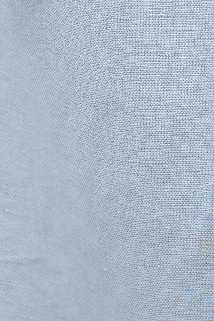 Jupe-culotte en coton et lin dotée d’une ceinture à nouer, LIGHT BLUE LAVENDER, detail image number 6