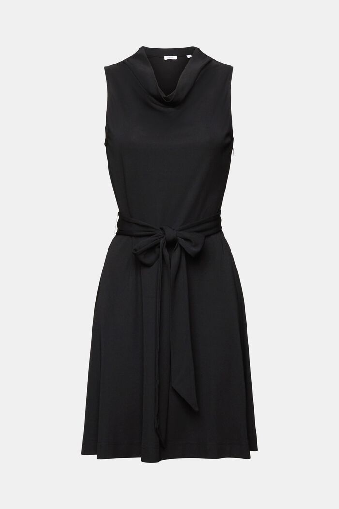 Mini-robe à col bénitier, BLACK, detail image number 6
