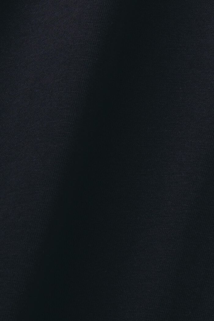 T-Shirt mit Print auf der Brust, 100 % Baumwolle, BLACK, detail image number 4