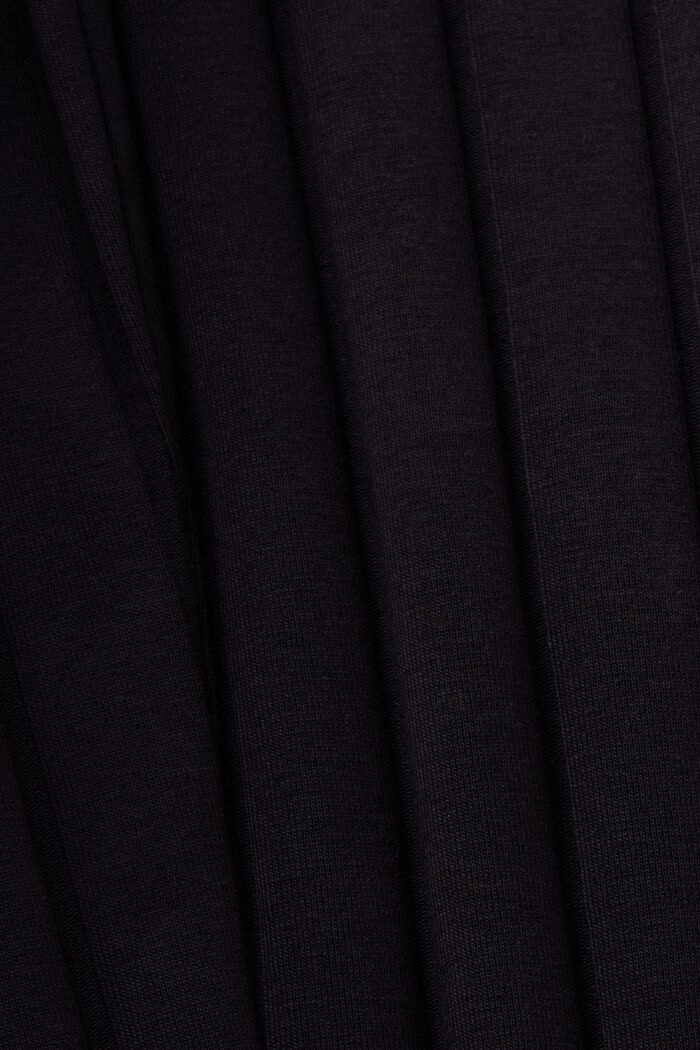 Ausgestellte Hose aus geripptem Jersey, BLACK, detail image number 4