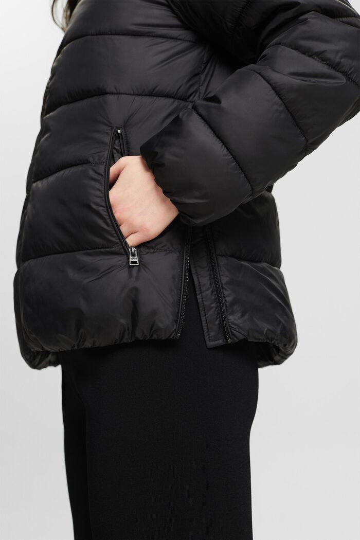 Recyclée : la veste matelassée à capuche, BLACK, detail image number 3