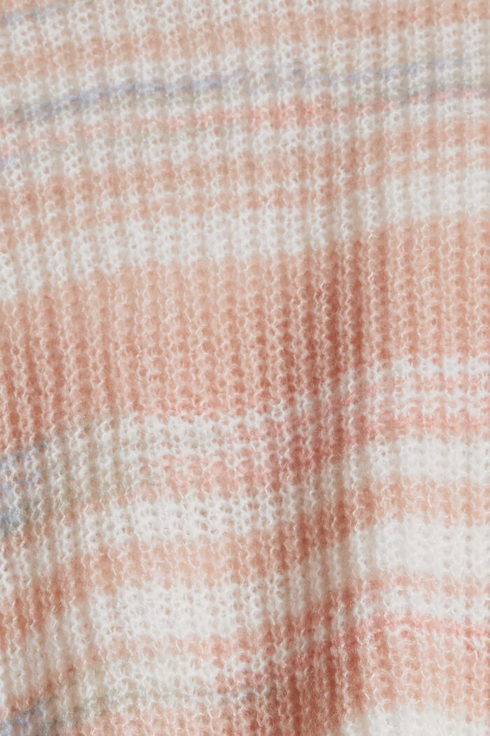 Mit Wolle: gestreifter Strickpullover, DUSTY NUDE, detail image number 4