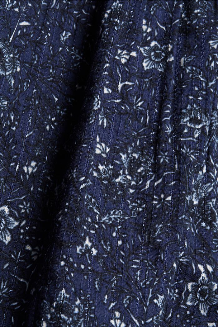 Print-Kleid mit Rüschen aus 100% Baumwolle, NAVY, detail image number 4